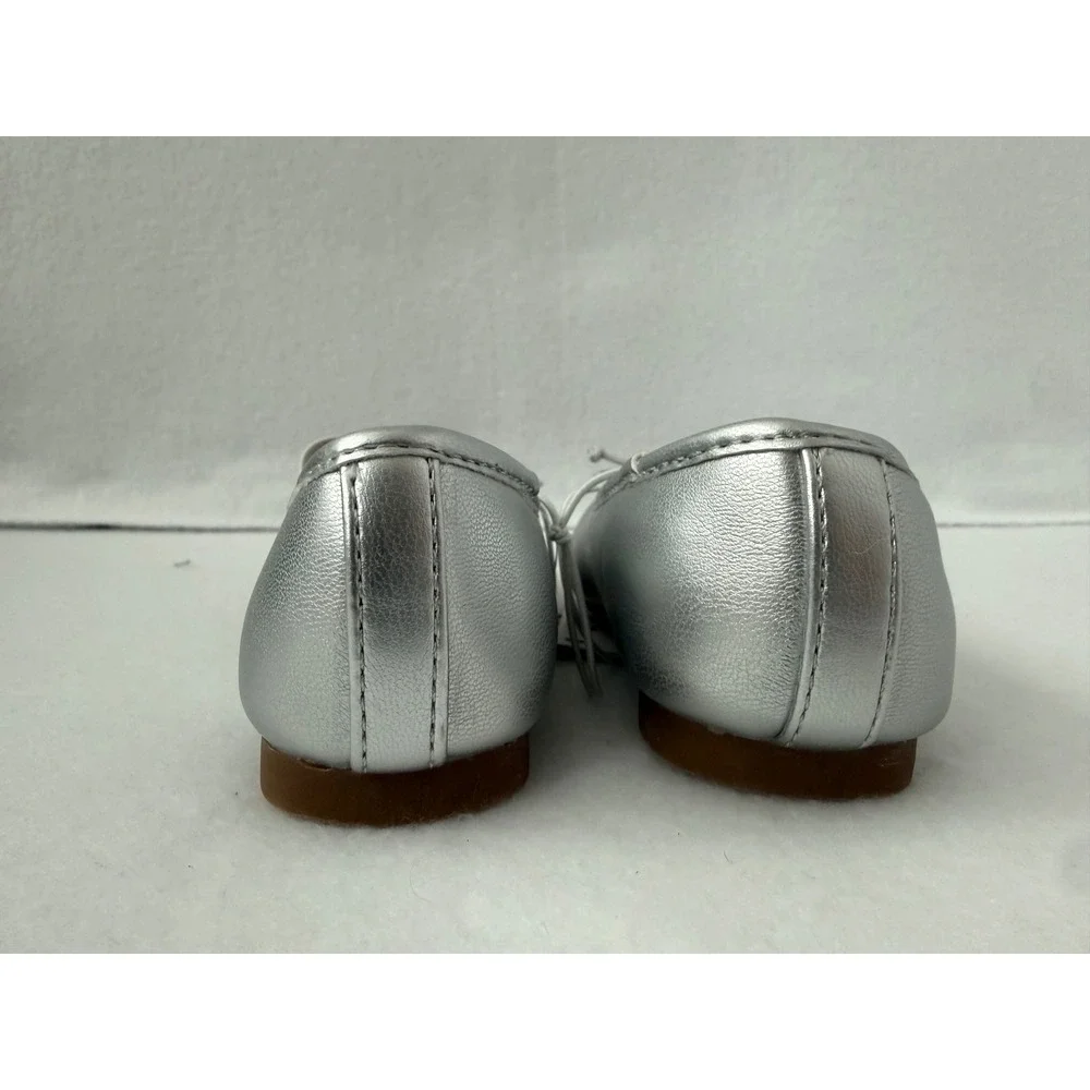 NWT Jumping Beans JunieeSilver Ballet Flats Memory Foam Toddler Size‎ 6